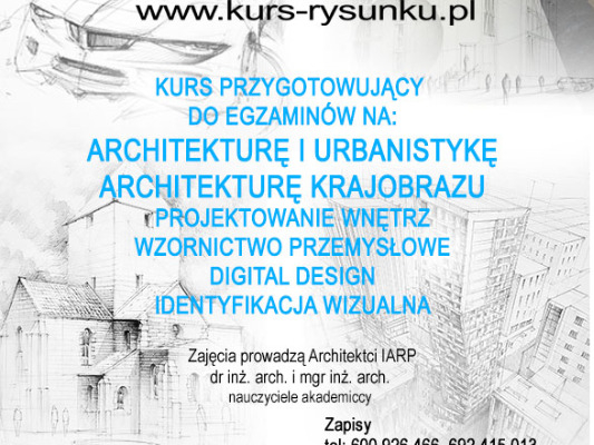 Ogłoszenie - Kurs Rysunku Architektura zapisy na rok szkolny 2025/2026. Zdjęcie 1