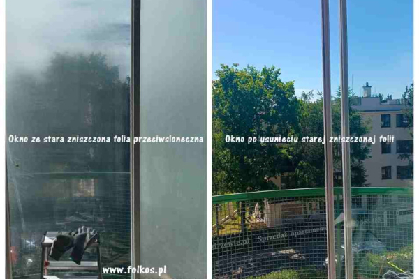 Ogłoszenie - Legionowo- usługa zrywania , usuwania starej folii, usuwanie kleju, mycie okien, szyb, witryn - Demontaż folii Legionowo. Zdjęcie 8