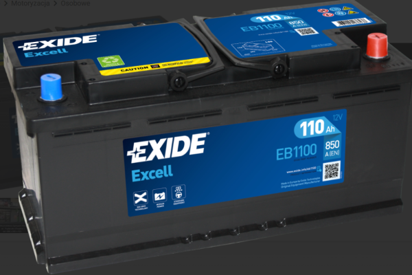 Ogłoszenie - Akumulator 110Ah Exide Excell 850A-DARMOWA DOSTAWA. Zdjęcie 1