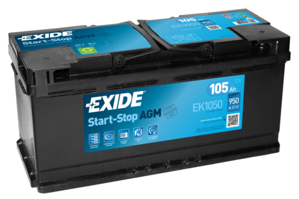 Ogłoszenie - Akumulator 105Ah 950A 12V EXIDE AGM EK1050-DARMOWA DOSTAWA. Zdjęcie 1