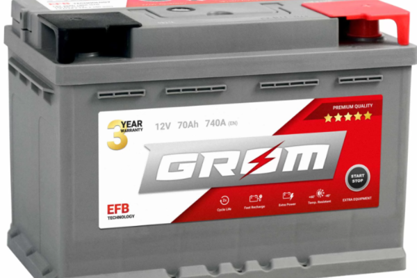 Ogłoszenie - Akumulator 70Ah GROM EFB START&STOP 740A DARMOWY DOWÓZ. Zdjęcie 1