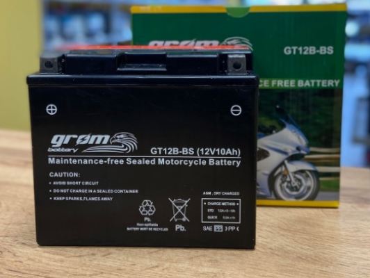 Ogłoszenie - Akumulator motocyklowy 10Ah GROM GT12B-BS YT12B-BS 12V 180A DARMOWY DOWÓZ. Zdjęcie 1
