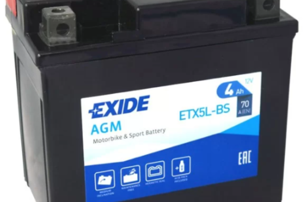 Ogłoszenie - Akumulator motocyklowy 4Ah EXIDE ETX5L-BS YTX5L-BS 12V 70A DARMOWY DOWÓZ. Zdjęcie 1