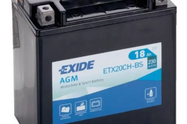 Ogłoszenie - Akumulator motocyklowy 18Ah 230A EN 12V EXIDE ETX20CH-BS. Zdjęcie 1