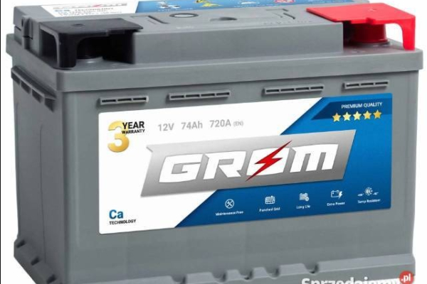 Ogłoszenie - Akumulator Grom Premium 74Ah 720A. Zdjęcie 1