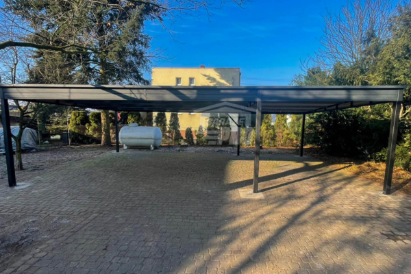 Ogłoszenie - Wiata samochodowa - Carport 9x5,5m - Antracyt - dach spad w tył GP589. Zdjęcie 2