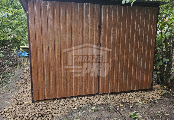 Ogłoszenie - Garaż blaszany 3x4 Brama - ciemny orzech - drewnopodobny Dach spad w tył  GP576. Zdjęcie 4