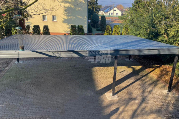Ogłoszenie - Wiata samochodowa - Carport 9x5,5m - Antracyt - dach spad w tył GP589. Zdjęcie 5