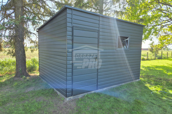 Ogłoszenie - Schowek - Domek Ogrodowy 3,5x2m - drzwi - okno - antracyt - dach spad w tył GP605. Zdjęcie 2