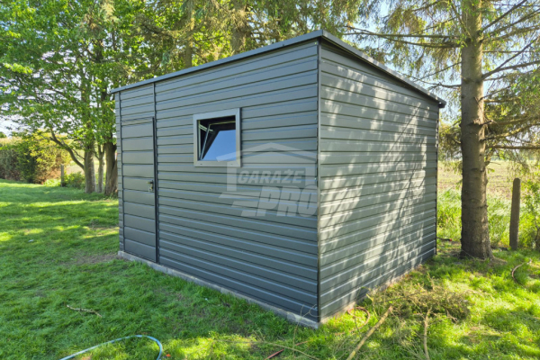 Ogłoszenie - Schowek - Domek Ogrodowy 3,5x2m - drzwi - okno - antracyt - dach spad w tył GP605. Zdjęcie 4