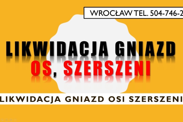 Ogłoszenie - Usunięcie os, gniazda, szerszeni z dachu, działki, ogrodu, tel. 504-746-203, Wrocław. Zdjęcie 1