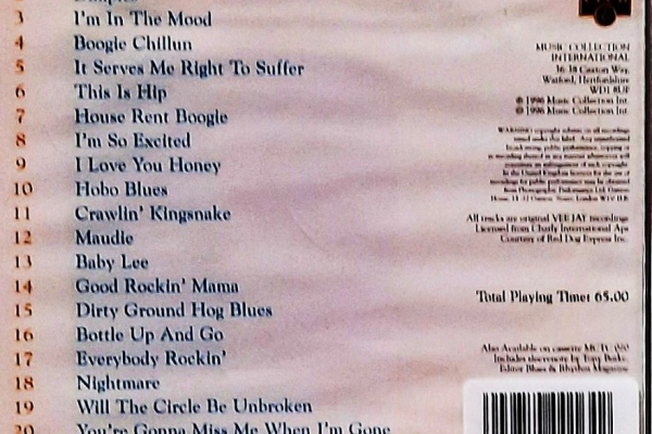 Ogłoszenie - CD Nowa-Polecam Znakomity Album CD Króla Blues-a JOHN LEE HOOKER CD. Zdjęcie 2