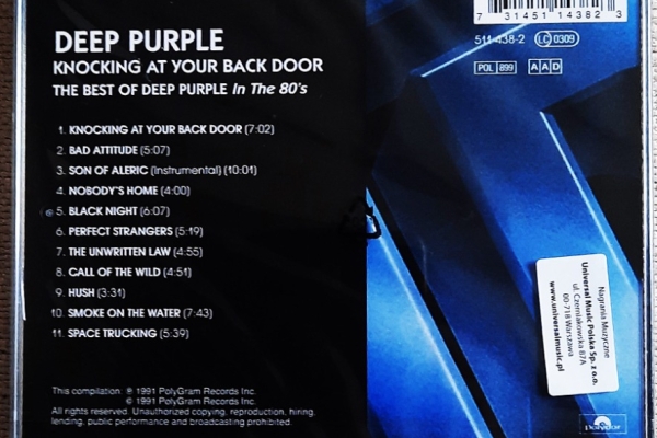 Ogłoszenie - CD Nowa- Polecam Album CD DEEP PURPLE -Album - Knocking At Your Back Door. Zdjęcie 2