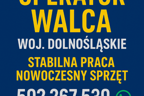 Ogłoszenie - Operator walca. Zdjęcie 1