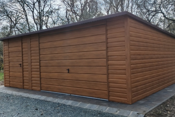 Ogłoszenie - Garaż blaszany PREMIUM 6x5 drewnopodobny – producent Cała Polska. Zdjęcie 3