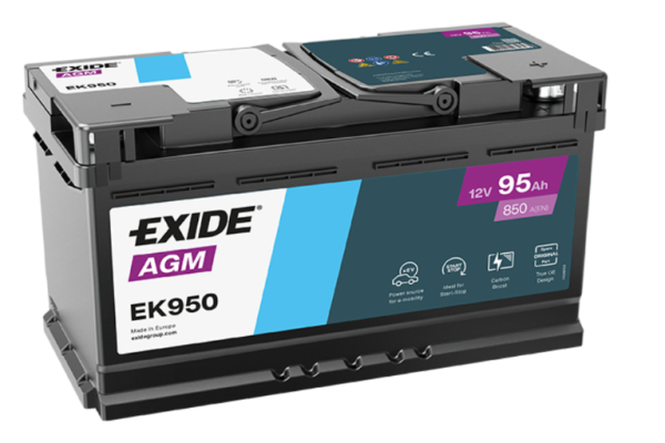 Ogłoszenie - Akumulator EXIDE AGM START&STOP EK950 95Ah 850A EN. Zdjęcie 1