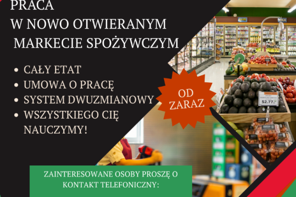 Ogłoszenie - Praca w markecie, Dino Polska S.A. Tworzyjanów (nowa budowa). Zdjęcie 1