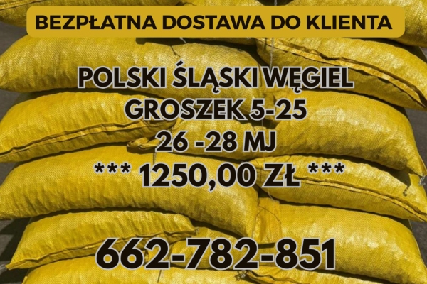Ogłoszenie - POLSKI WĘGIEL : GROSZEK 5-25, 26-28MJ - Transport Gratis !. Zdjęcie 2