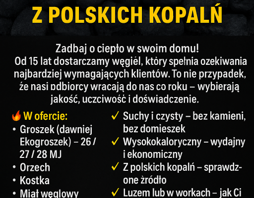Ogłoszenie - Ekogroszek KWK Piast Wesoła Wegiel Orzech-PROMOCJA-Ekomiał-Dostawa.. Zdjęcie 1