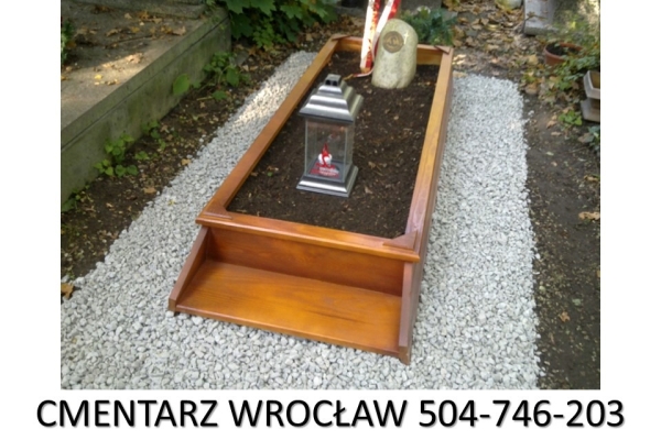 Ogłoszenie - Nagrobek drewniany, Cmentarz, Wrocław. tel. 504-746-203, pomnik z drewna, Grabiszynek. Zdjęcie 1