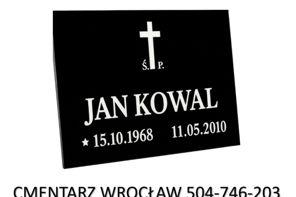 Ogłoszenie - Tablica na pomnik z napisami, cena, tel. 504-746-203, montaż, Cmentarz Wrocław, na grób. Zdjęcie 1