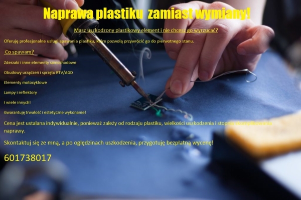 Ogłoszenie - Spawanie plastiku ABS, PP... itp.. Zdjęcie 1