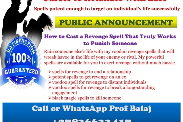 Ogłoszenie - Find a Trusted Revenge Spell Caster Near You | Powerful Revenge Spells with Immediate Effects Without Karma +27836633417. Zdjęcie 1