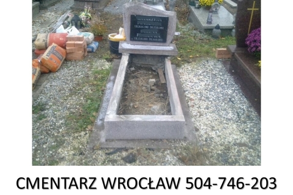 Ogłoszenie - Rozebranie pomnika, demontaż i usunięcie starego grobu, tel. 504-746-203, Cmentarz Wrocław. Zdjęcie 1