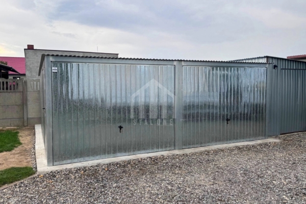 Ogłoszenie - Garaż blaszany 6x6m - 2x brama uchylna - drzwi - ocynk - dach spad w tył SO133. Zdjęcie 4