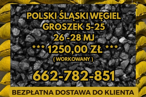 Ogłoszenie - POLSKI WĘGIEL : GROSZEK 5-25, 26-28MJ - Transport Gratis !. Zdjęcie 3