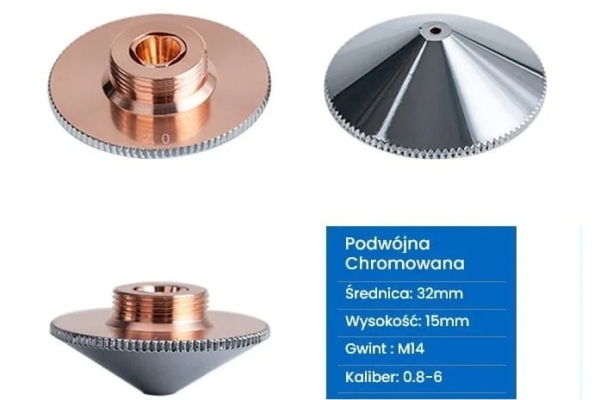Ogłoszenie - Dysza podwójna chromowana Raytools Typ A 2.0 mm, Weni Solution. Zdjęcie 1