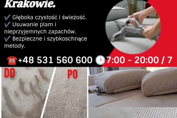 Ogłoszenie - Profesjonalne pranie mebli tapicerowanych i wykładzin w Krakowie.. Zdjęcie 2