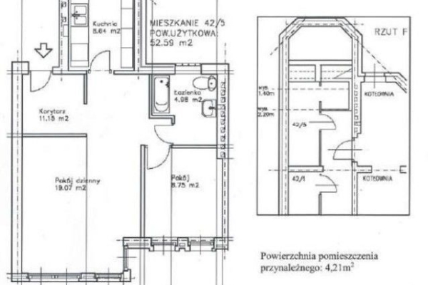 Ogłoszenie - 2pok, 53met, okolice Placu Macieja PEŁEN ROZKŁAD/KOMÓRKA (Wrocław). Zdjęcie 10