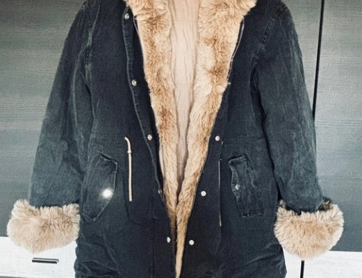 Ogłoszenie - Kurtka damska dwustronna zimowa z futerkiem ciepła parka beżowo czarna/ rozmiar XL,L,M,S. Zdjęcie 8