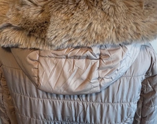 Ogłoszenie - Kurtka damska dwustronna zimowa z futerkiem ciepła parka beżowo czarna/ rozmiar XL,L,M,S. Zdjęcie 4