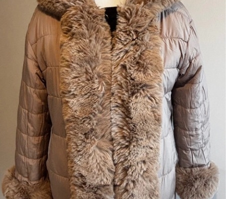 Ogłoszenie - Kurtka damska dwustronna zimowa z futerkiem ciepła parka beżowo czarna/ rozmiar XL,L,M,S. Zdjęcie 3