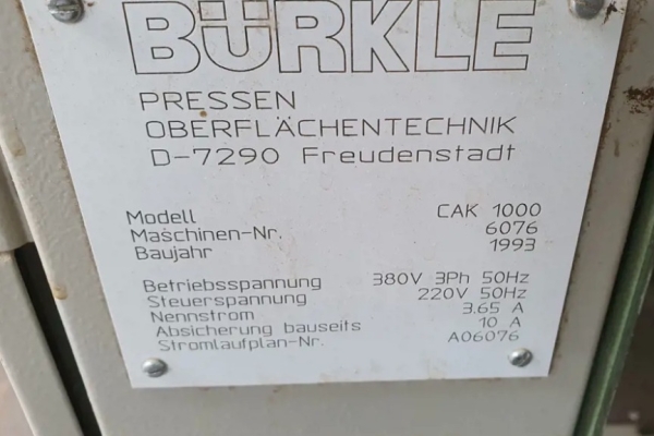 Ogłoszenie - 4-walcowa nakładarka kleju BURKLE. Zdjęcie 1