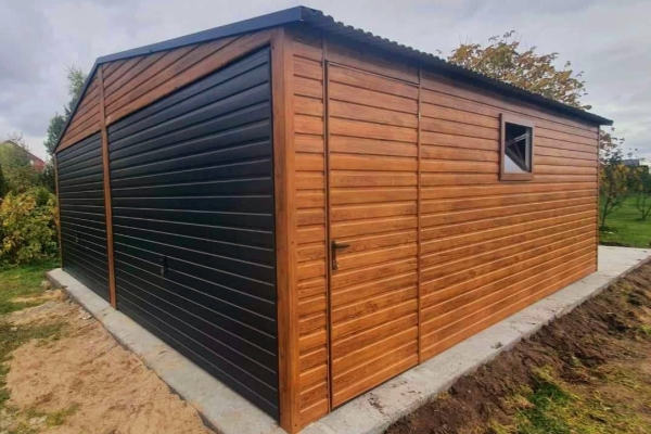 Ogłoszenie - Garaż drewnopodobny GRAFIT 4x6 RÓŻNE WYMIARY 6x5 6x6 6x7 8x6 Producent garaży. Zdjęcie 6