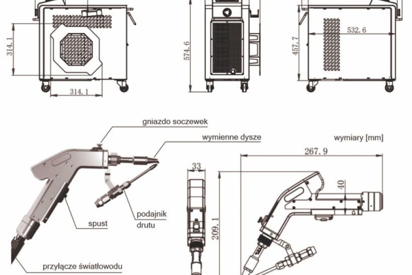 Ogłoszenie - Spawarka zgrzewarka laserowa palnik fiber 2000W -4w1- Promocja!. Zdjęcie 3