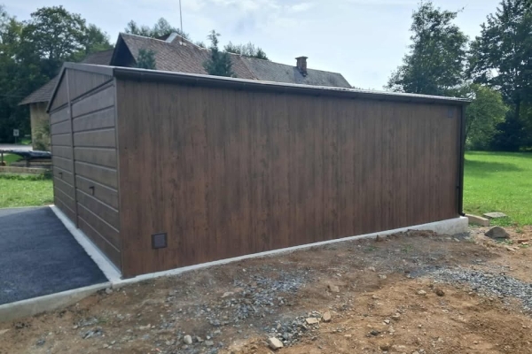 Ogłoszenie - Garaż Blaszany 6x5 Dwuspadowy drewnopodobne Bramy Uchylne PREMIUM. Zdjęcie 4