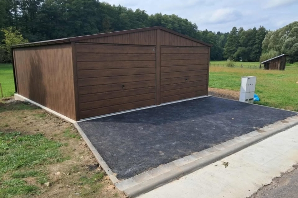 Ogłoszenie - Garaż Blaszany 6x5 Dwuspadowy drewnopodobne Bramy Uchylne PREMIUM. Zdjęcie 3