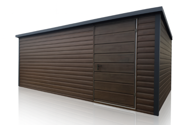 Ogłoszenie - Domek ogrodowy narzędziowy 5×3 Ciemny Orzech + Ciemny Grafit MAT. Zdjęcie 1