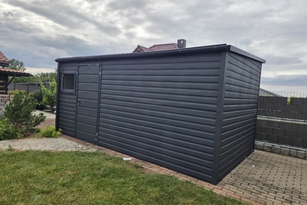 Ogłoszenie - Domek Ogrodowy 5x2m Spad na tył Ciemny Grafit Mat PREMIUM. Zdjęcie 2