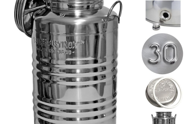 Ogłoszenie - Bańka beczka stal nierdzewna inox pojemnik zbiornik hermetyczny 30L na alkohol olej roślinny oliwa ocet woda pitna sok. Zdjęcie 1