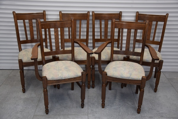 Ogłoszenie - krzesła dębowe 6 sztuk - jak nowe. Zdjęcie 2