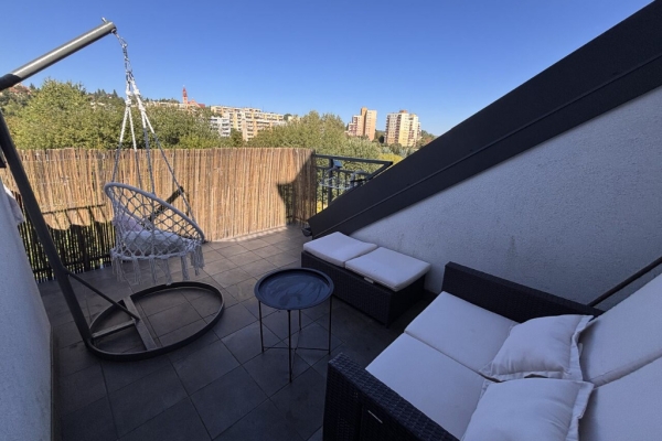 Ogłoszenie - Nowoczesne mieszkanie w stylu Boho - Infiore Park Przemyśl , 47 m2 , Duży Taras, Dwupoziomowe. Zdjęcie 10