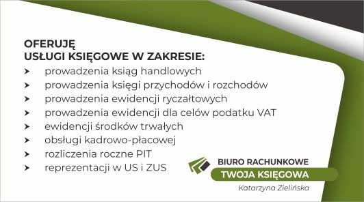 Ogłoszenie - Biuro rachunkowe Twoja Księgowa Katarzyna Zielińska. Zdjęcie 1