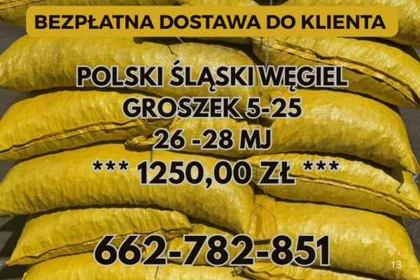 Ogłoszenie - POLSKI ŚLĄSKI WĘGIEL, WĘGIEL GROSZEK , EKOGROSZEK/ Transport Gratis !. Zdjęcie 4