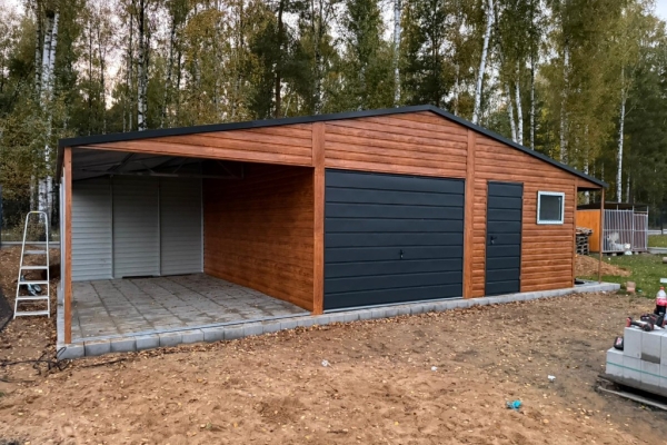 Ogłoszenie - Garaż Blaszany Blaszak 10x6 dwuspadowy drewnopodobny PRODUCENT. Zdjęcie 2