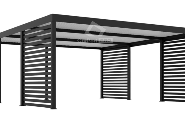 Ogłoszenie - CarPort PREMIUM - wiata samochodowa 6x5,5 - antracyt - zabudowa  CP111. Zdjęcie 1